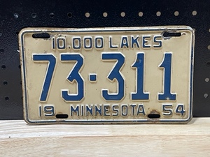 1954 License Plate