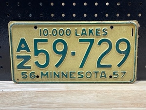 1956-1957 License Plate