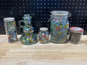 Glass Jars of Marbles