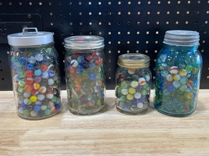 Glass Jars of Marbles