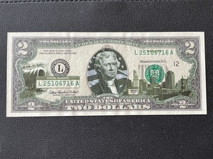 Oregon $2 Dollar Bill Art Print