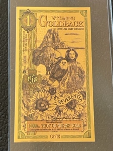 2022 Wyoming Goldback Dollar