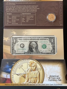 2014 Native American Enhanced Uncirculated Sacagawea Coin and Dollar Set