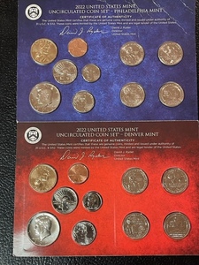 2022 U.S. Mint Uncirculated P&D Coin Sets