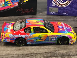 lot 12 image: 2000 Nascar Action Racing Collectible RCR Dale Earnhardt Monte Carlo #4 GM Goodwrench Service Plus  Peter Max 124 scale die cast stock car