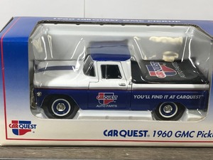 lot 22 image: Car Quest 1960 GMC Pickup 125 scale die cast coin bank