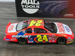 lot 62 image: 2002 Nascar Mac Tools Jeff Gordon Monte Carlo #24 DuPont  200th Anniversary Celebration 124 scale die cast stock car
