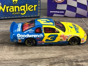 lot 66 image: 1999 Nascar Action Racing Collectibles Dale Earnhardt Monte Carlo #3 GM Goodwrench Service Plus  Wrangler Jeans 124 scale die cast stock car