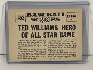 lot 115 image: 1961 Baseball Scoops Ted Williams Hero of All Star Game #452