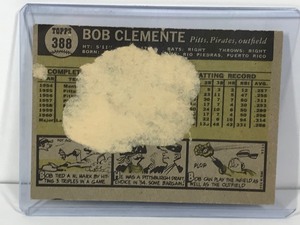 lot 134 image: 1961 Topps Baseball Card Bob Clemente #388