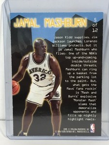 lot 151 image: 1996 Fleer  Skybox Basketball Card Jamal Mashburn Jam City #5 of 12