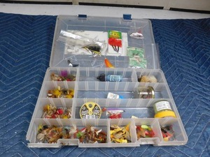lot 230 image: Tackle box full of flies