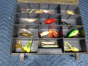lot 244 image: Plano tackle box of lures