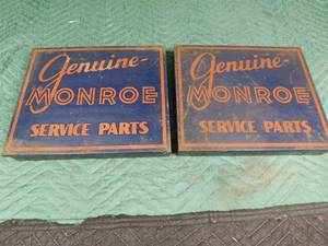 lot 308 image: 2 Genuine Monroe service parts display cases