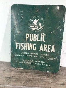 lot 488 image: Fishing & Sold Metal Signs