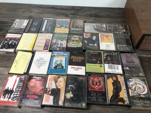 lot 387 image: Lot of cassette tapes and holder