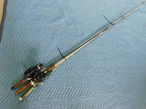 lot 339 image: 3 rods and 4 reels