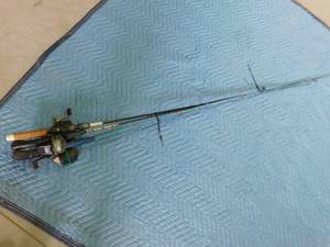 lot 341 image: 3 fishing rods and reels
