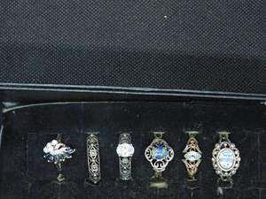 lot 361 image: 6 sterling silver rings