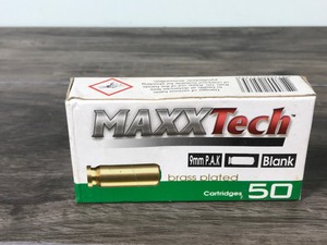lot 537 image: 100 - rounds of maxx tech 9mm blank rounds