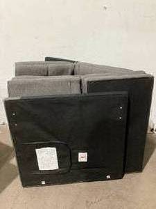 lot 60 image: Opoiar Grey Upholstered Memory Foam Futon Sofa Bed