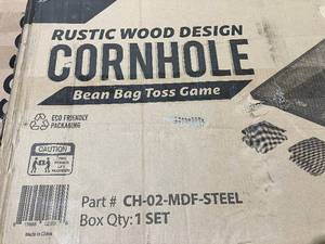 lot 67 image: GoSports Classic Rustic Wood Cornhole Set
