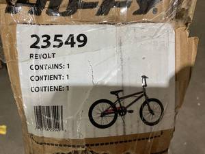 lot 68 image: Huffy 20 Inch Smoked Chrome Revolt Boys BMX Bike