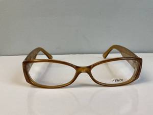 lot 16 image: Fendi Womens Eyeglasses Light Brown 52 14 130 Full Rim Oval