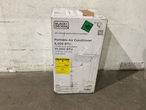 lot 29 image: BLACKDECKER 14,000 BTU White Portable Air Conditioner with Remote Control for Room up to 700 Sq. Ft.