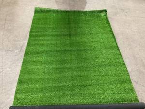 lot 103 image: WarmShe 4 x 6 ft. Synthetic Artificial Grass Turf IndoorOutdoor Rug