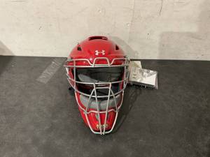 lot 111 image: Under Armour Red Adult UA Converge Solid Catchers Mask