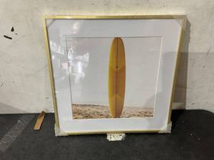 lot 130 image: Homeforia 16 x 16 inch Gold Square White Matted Picture Frame