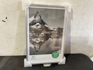 lot 148 image: Frameworks 12 x 18 Inch Deluxe Silver Aluminum Contemporary Picture Frame with 11 x 17 Inch White Matte