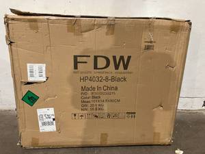 lot 76 image: FDW 8-Panel IndoorOutdoor Folding Black Metal Dog Playpen