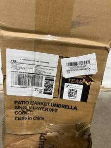 lot 78 image: Elite Shade 9 ft. Sunflower Yellow Market Patio Umbrella