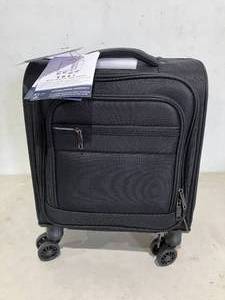 lot 166 image: Coolife Black 14 Inch Softside Lightweight Underseat Carry On Rolling Luggage Suitcase