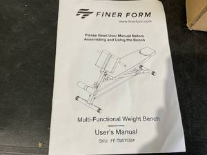 lot 201 image: FINER FORM Multi-Functional Adjustable Weight Bench for Total Body Workout