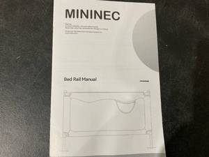 lot 225 image: Mininec Dark Gray  Bed Rail for Toddlers for Twin, Full Size, Queen & King Mattress with Reinforced Anchor