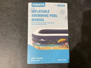 lot 232 image: FUNAVO Inflatable Swimming Pool with Electric Air Pump