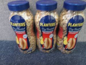 3- 16 oz Jars Planters Salted Peanu...