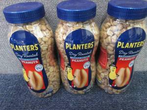 3- 16 oz Jars Planters Salted Peanu...