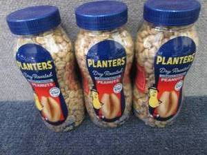3- 16 oz Jars Planters Salted Peanu...