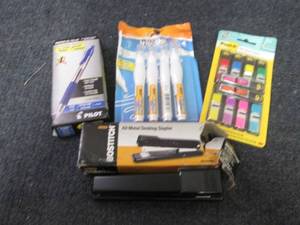 2 Staplers, Pilot G2 Blue Pens, Wit...