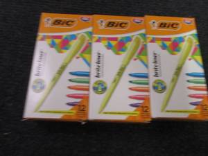 3- 12pks Bic Assorted Colored Brite...