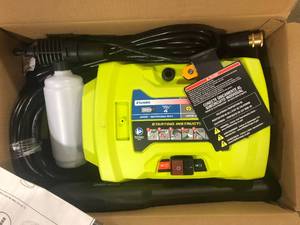 lot 16 image: RYOBI 1800 PSI 1.2 GPM Cold Water Wheeled Corded Electric Pressure Washer  Customer Returns See Pictures