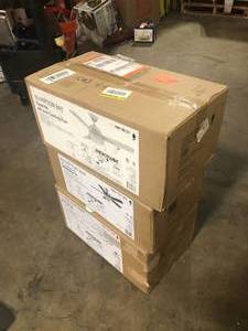 lot 10 image: Lot of Assorted Ceiling Lighting Fans Various Models and Conditions  Customer Returns See Pictures