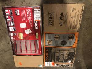 lot 33 image: Lot of Assorted Steel Garage Shelving Various Models and Conditions  Customer Returns See Pictures