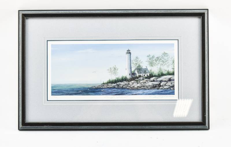 Fred Bridenhagen Door County WI buy Artist Signed Framed Bluebirds Summer Blues