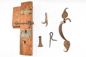 lot 44 image: Five 18th Century American Iron Objects