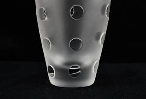 lot 137 image: Frosted Crystal Vase by Orrefors